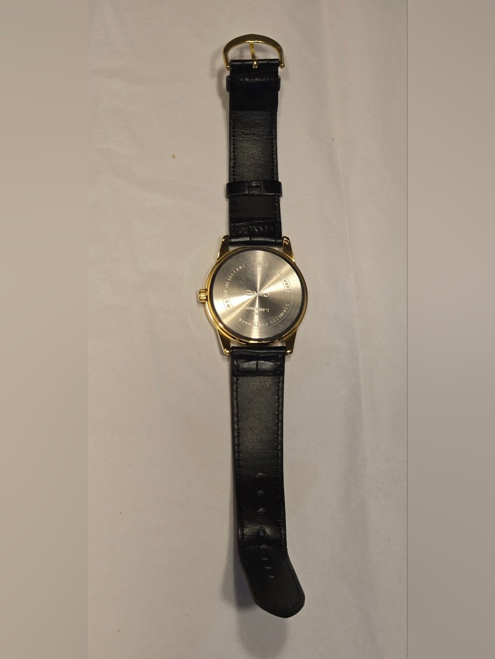 Casio Men's Black Leather Quartz Watch - Picture 6 of 11